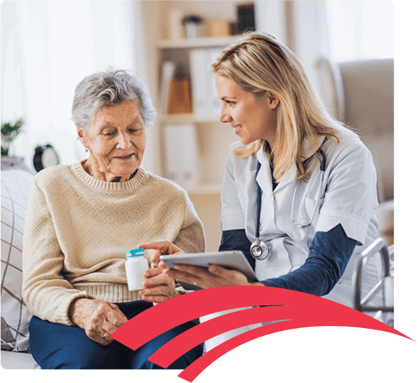 nurse showing prescription